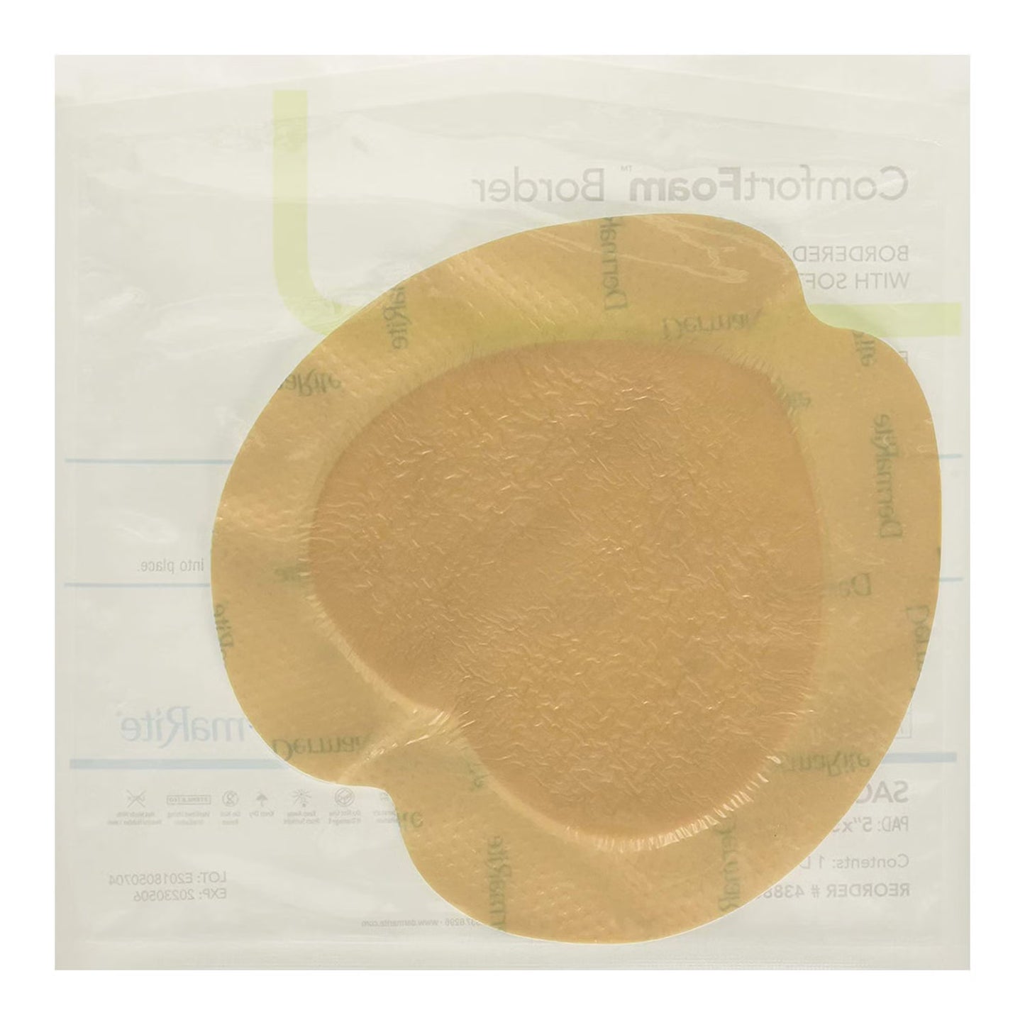 ComfortFoam™ Border Foam Wound Dressing w/ Adhesive, Sacral 18.4 x 18.4 cm