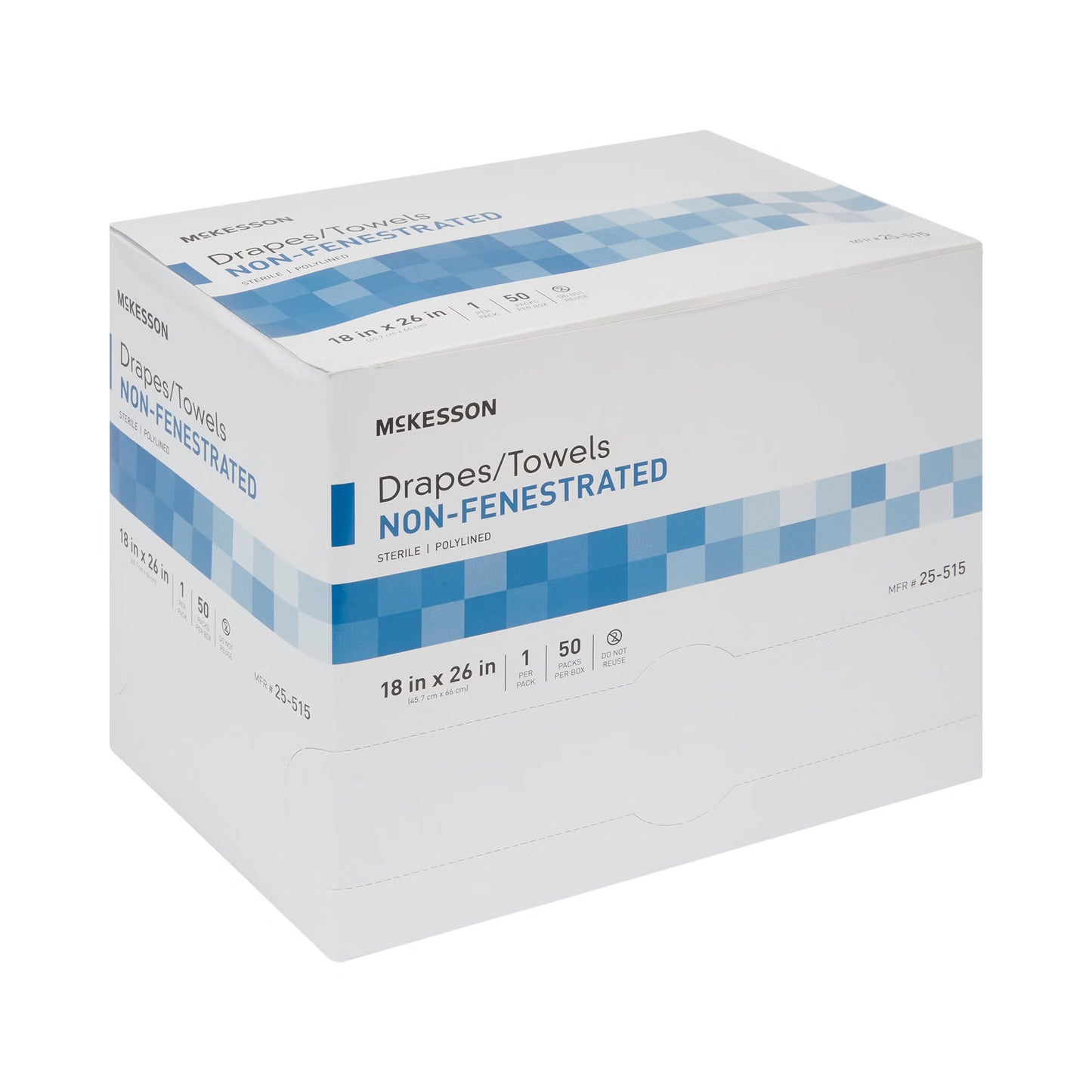 McKesson Sterile Poly Lined Towel Drape, 18 x 26 Inch