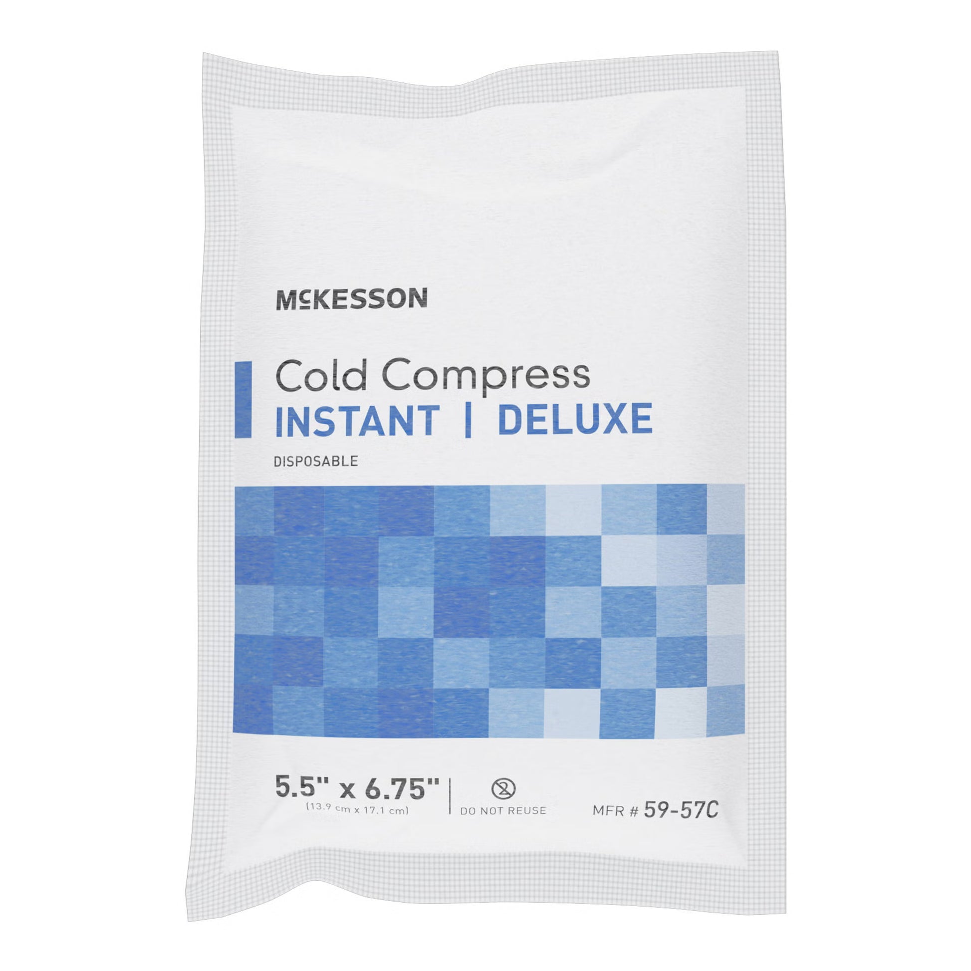McKesson Deluxe Soft Cloth Instant Cold Pack, 5.5 x 6.75 Inch