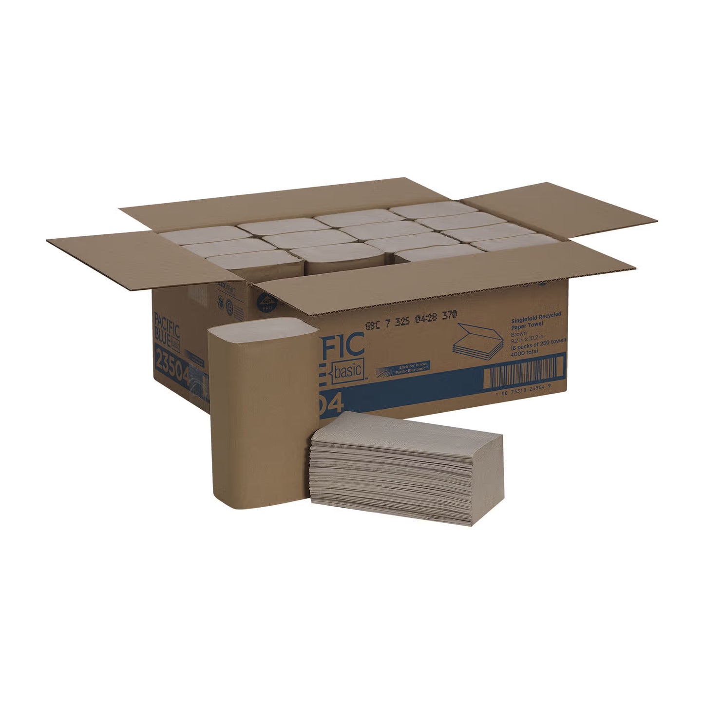 Pacific Blue Basic™ Single-Fold Paper Towel, 250 Sheets per Pack