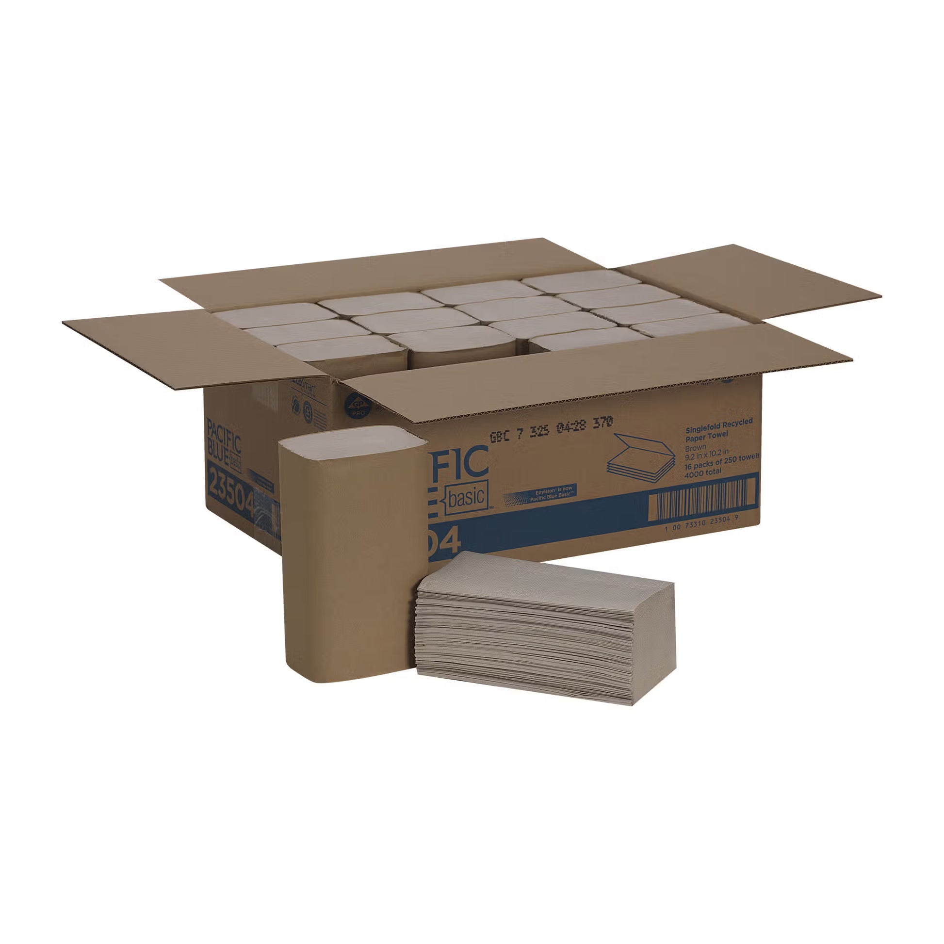Pacific Blue Basic™ Single-Fold Paper Towel, 250 Sheets per Pack