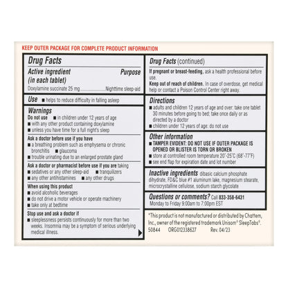 Foster & Thrive™ Sleep Aid Doxylamine Succinate 25 mg Tablets