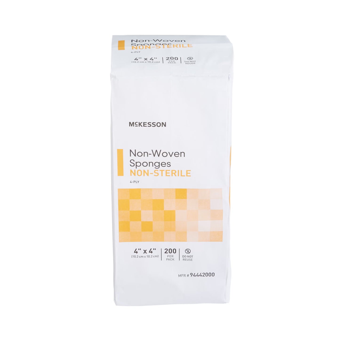 McKesson Nonwoven Sponge, 4 x 4 Inch, Four Ply