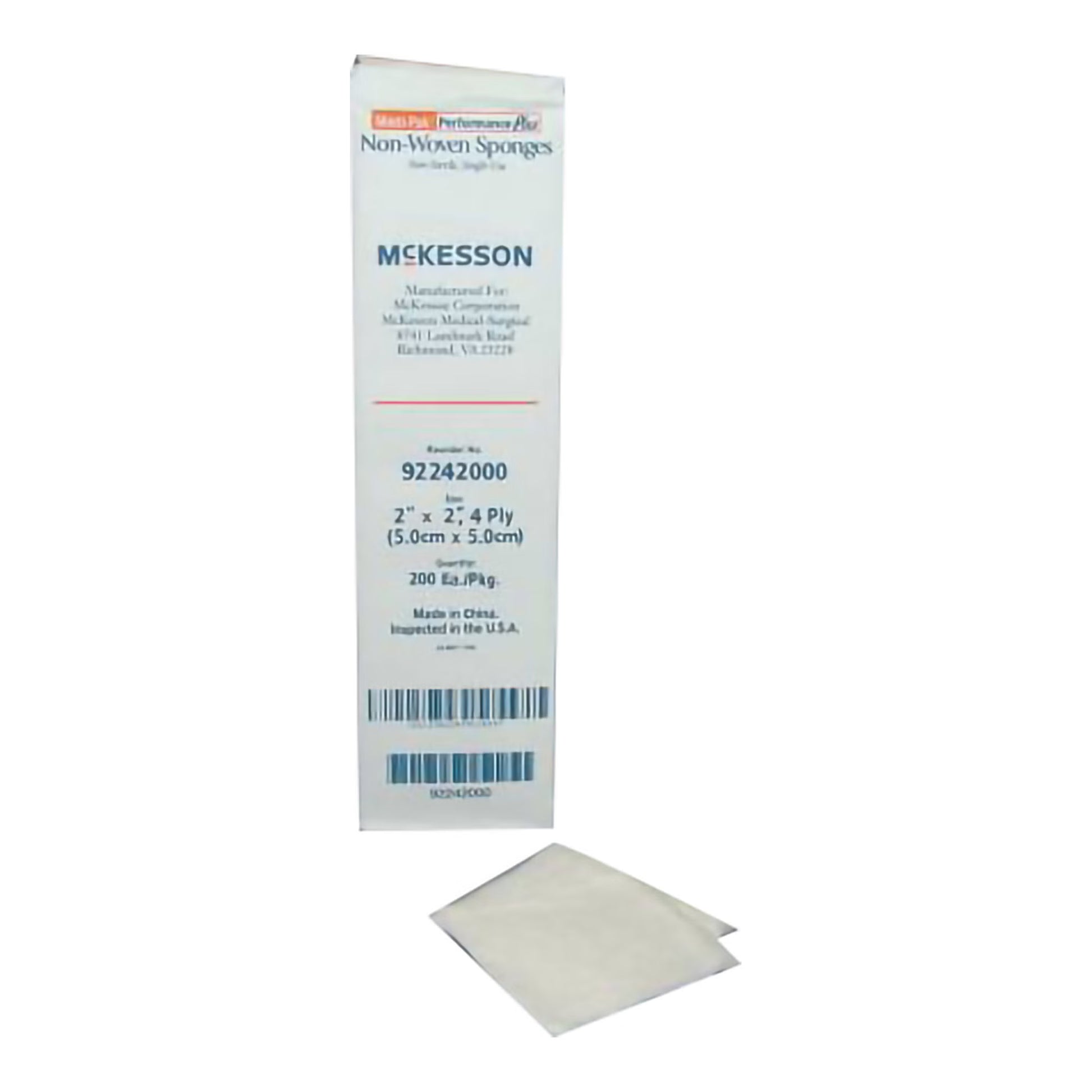 McKesson Nonwoven Sponge, 2 x 2 Inch, Four Ply