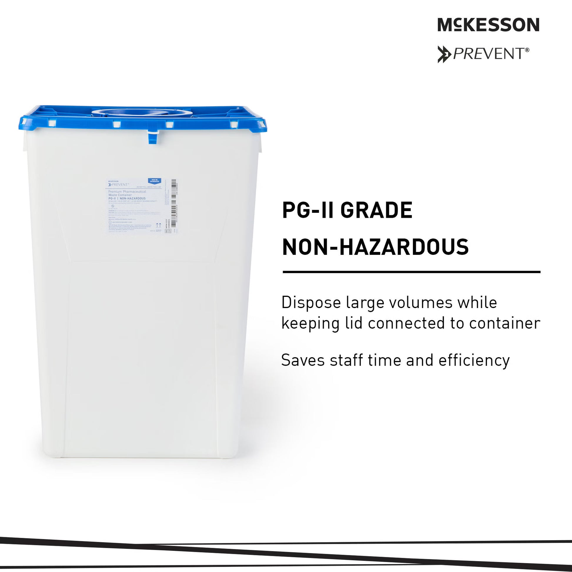 McKesson Prevent® Pharmaceutical Waste Container, 18 Gallon Capacity
