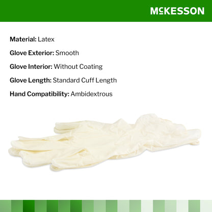 McKesson Confiderm® Latex Exam Glove, Large, Ivory