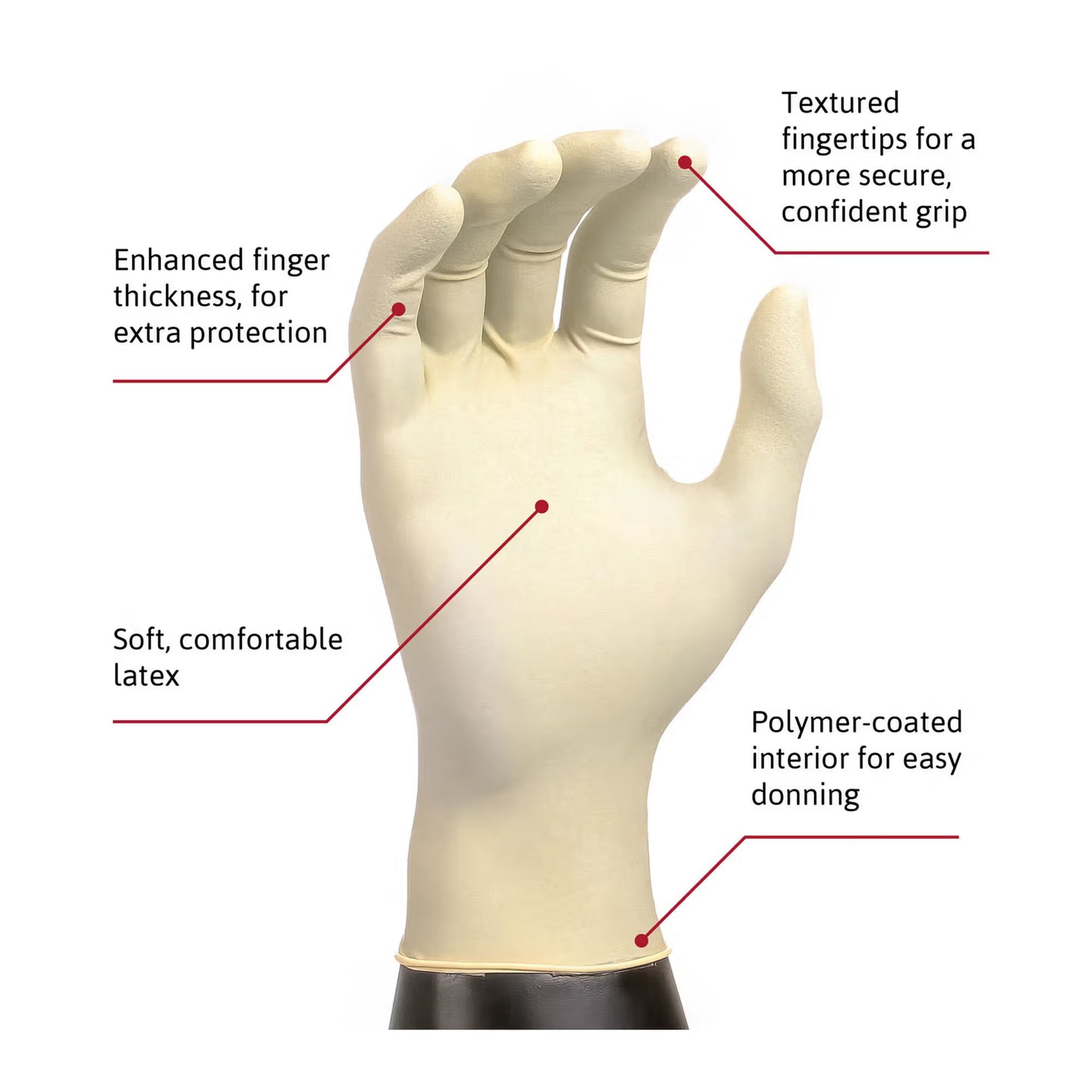 Diamond Grip™ Latex Exam Glove, Extra Large, White