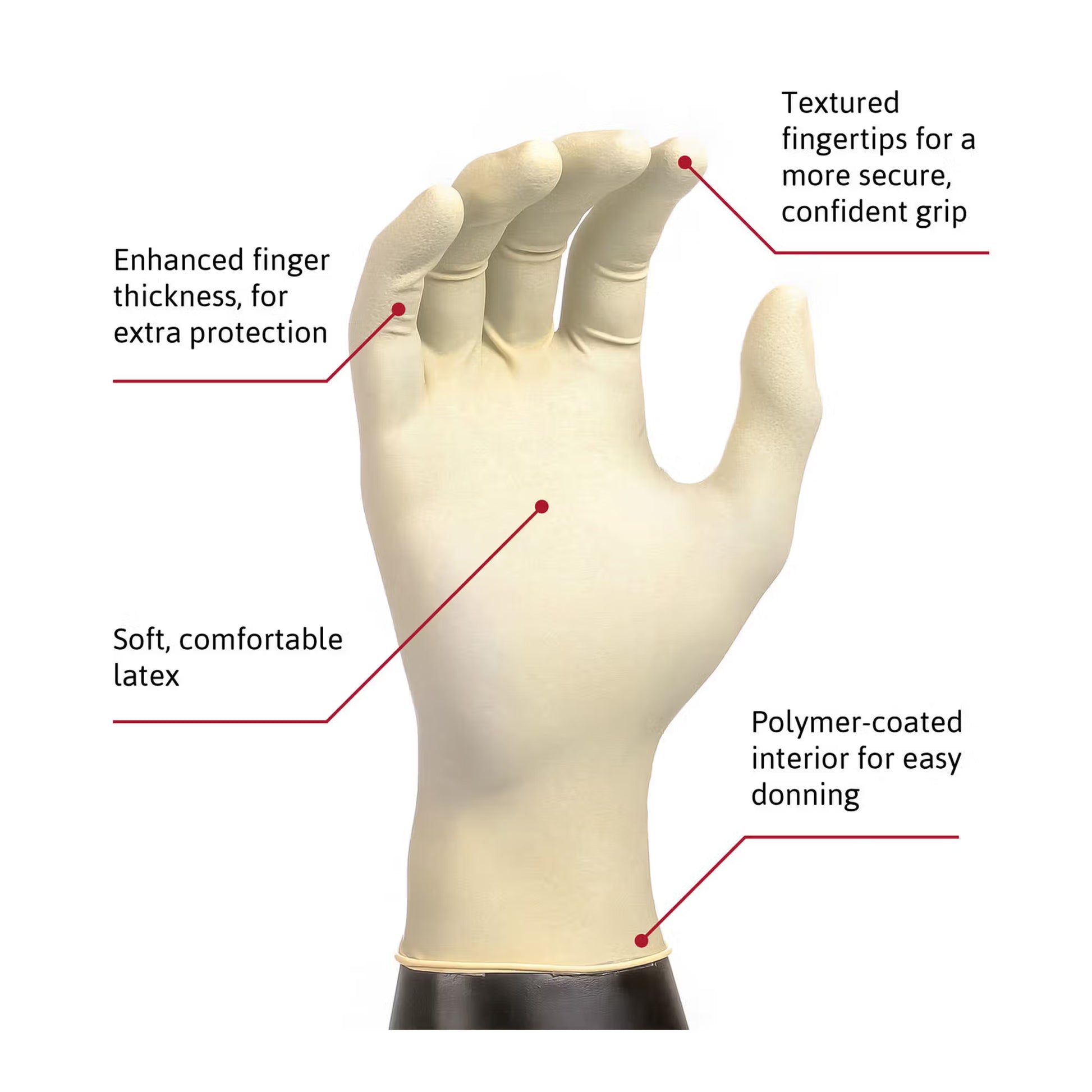 Diamond Grip™ Latex Exam Glove, Extra Large, White