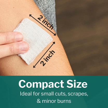 CareStock™ Gauze Sponge, 2 x 2 in. 12-Ply, Medical-Grade Cotton Wound Dressing