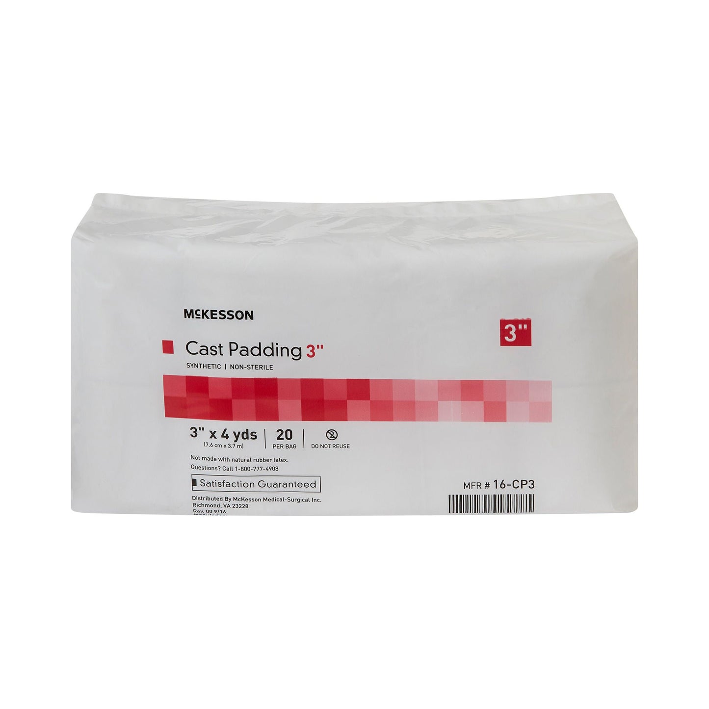 McKesson White Polyester Cast Padding, 3 Inch x 4 Yard