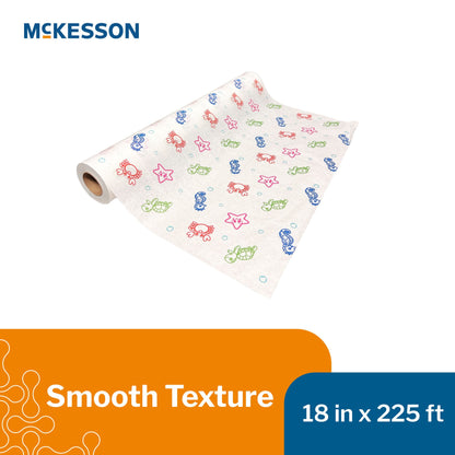 Table Paper McKesson 18 Inch Width 225 Foot Length Print (Sea Friends) Smooth