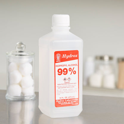 Hydrox 99% Isopropyl Alcohol for Technical Use, 16-ounce bottle