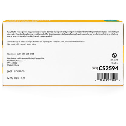 CareStock™ Vinyl Exam Glove, Medium, Ivory
