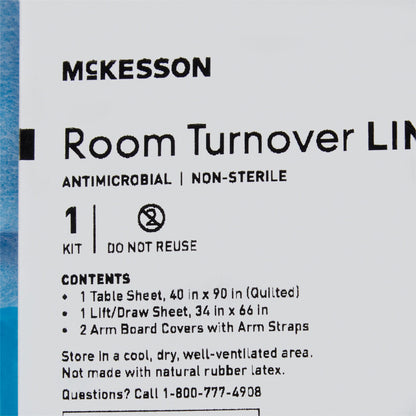 McKesson Room Turnover Kit – Arm Board Covers, Table Sheet and Lift/Draw Sheet