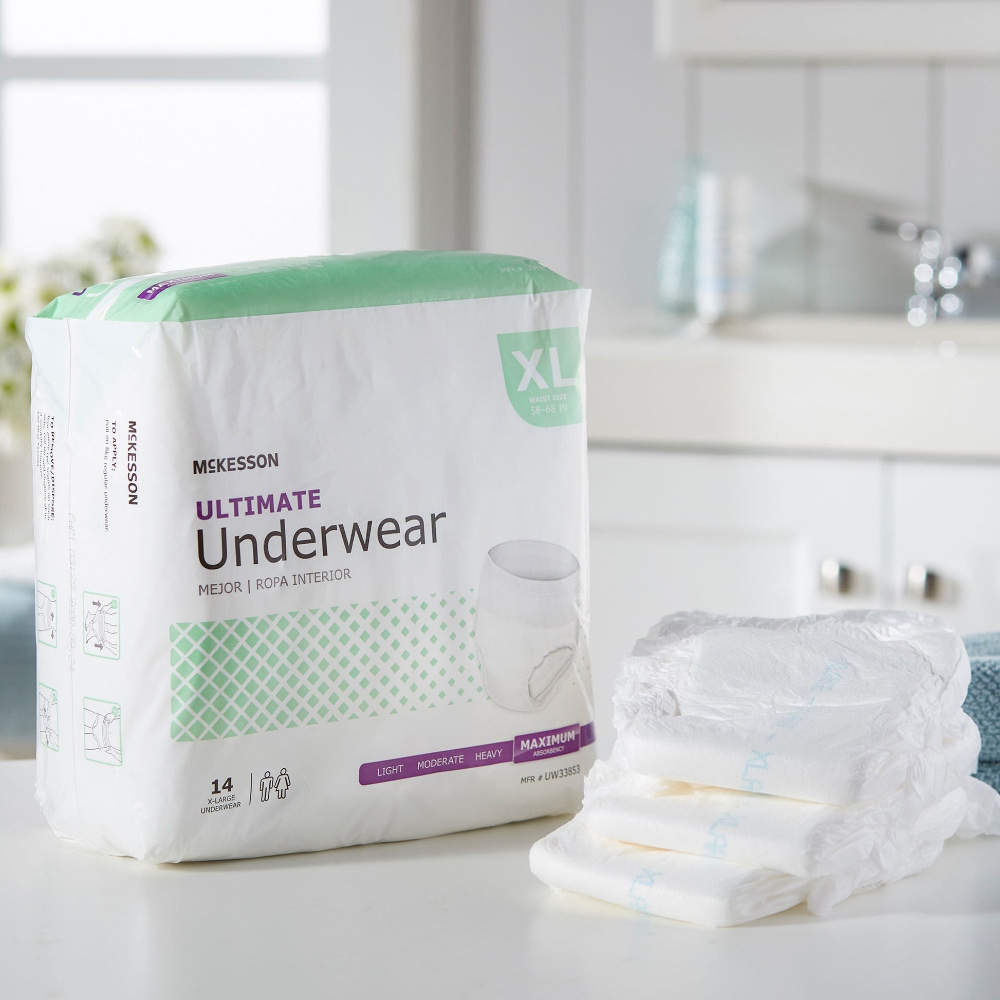 McKesson Ultimate Heavy Absorbency Incontinence Underwear, Extra Large