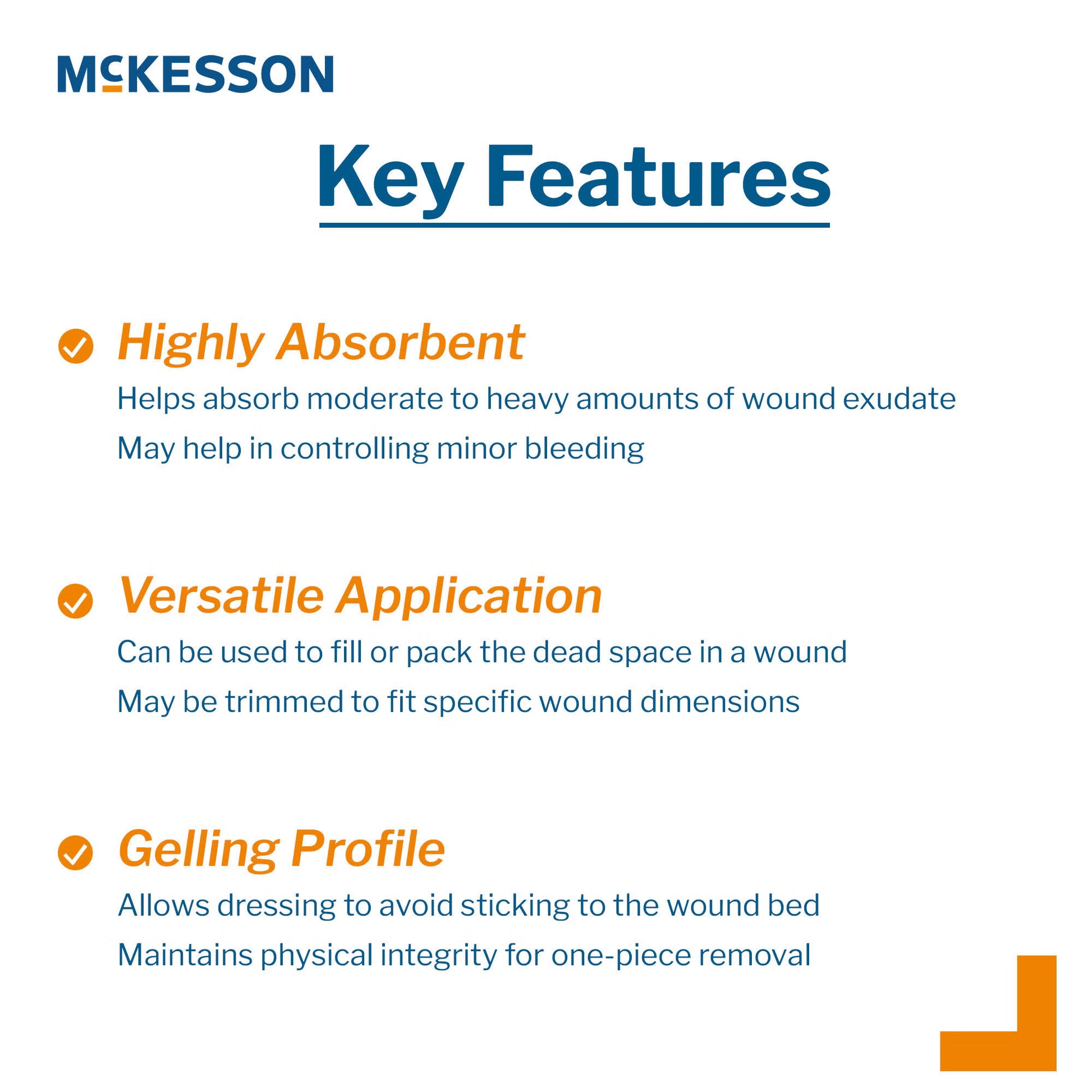 McKesson Calcium Alginate Dressing, 4 x 4¾ inch
