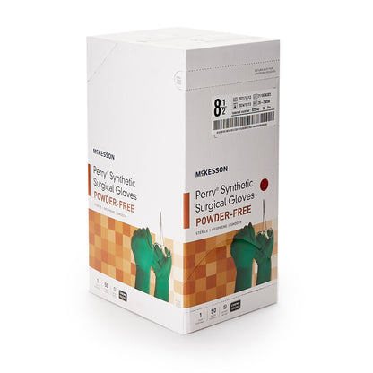 McKesson Perry® Performance Plus Polychloroprene Surgical Glove, Size 8.5, Green