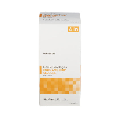 McKesson hook-and-loop closure Elastic Bandage, 4 Inch x 5 Yard