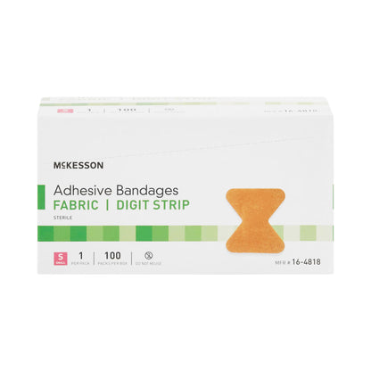McKesson Fingertip Tan Adhesive Strip, Small