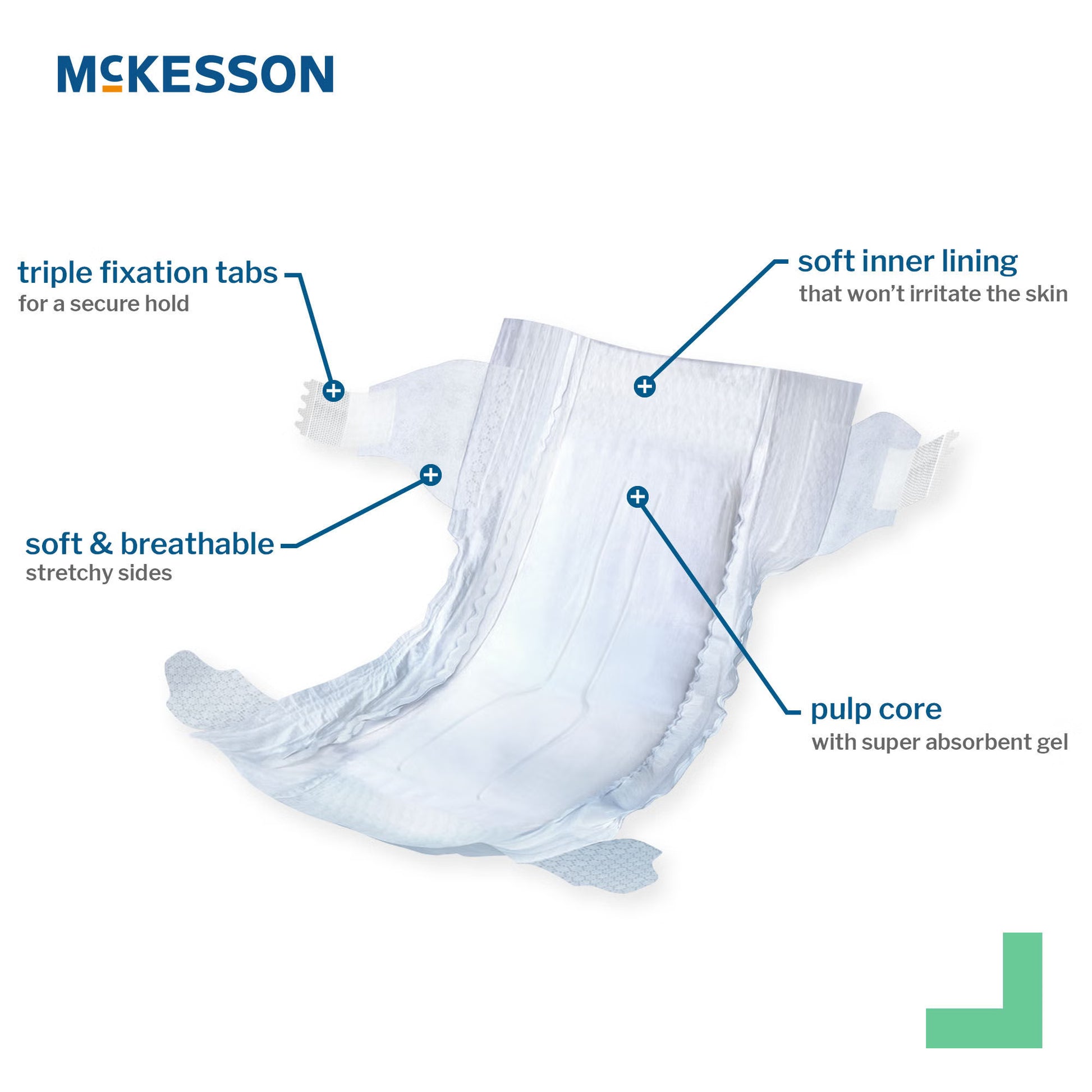 McKesson Baby Diaper, Size 2 for Babies weighing 2 to 18 lbs.