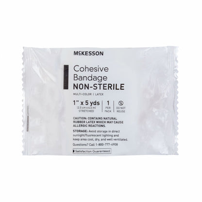 McKesson Self-adherent Closure Cohesive Bandage, 1 Inch x 5 Yard