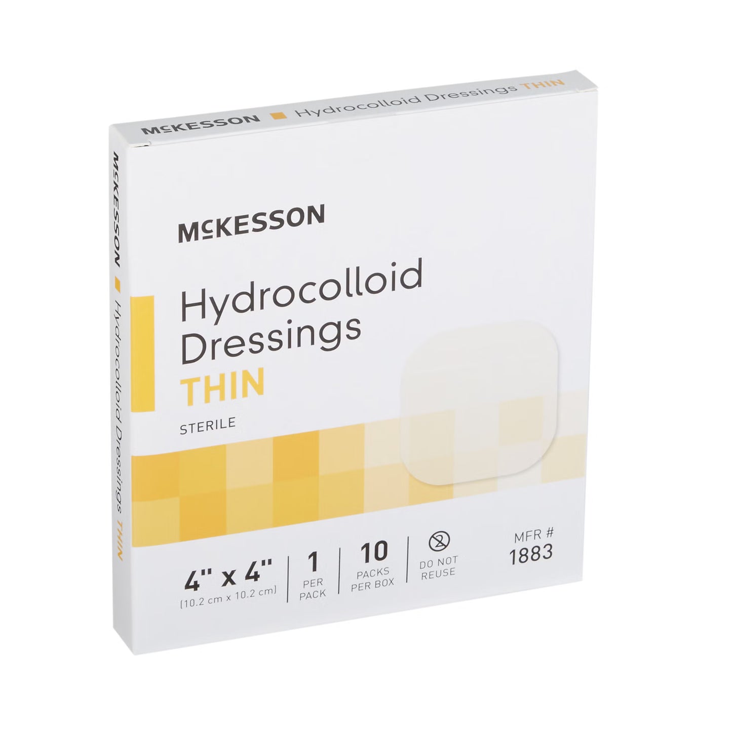 McKesson Hydrocolloid Dressing, 4 x 4 Inch