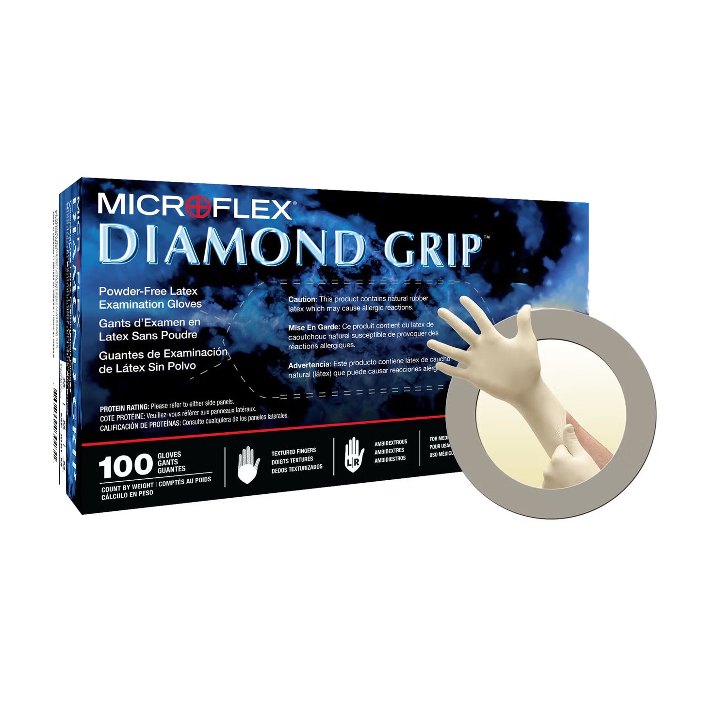 Diamond Grip™ Latex Exam Glove, Extra Large, White