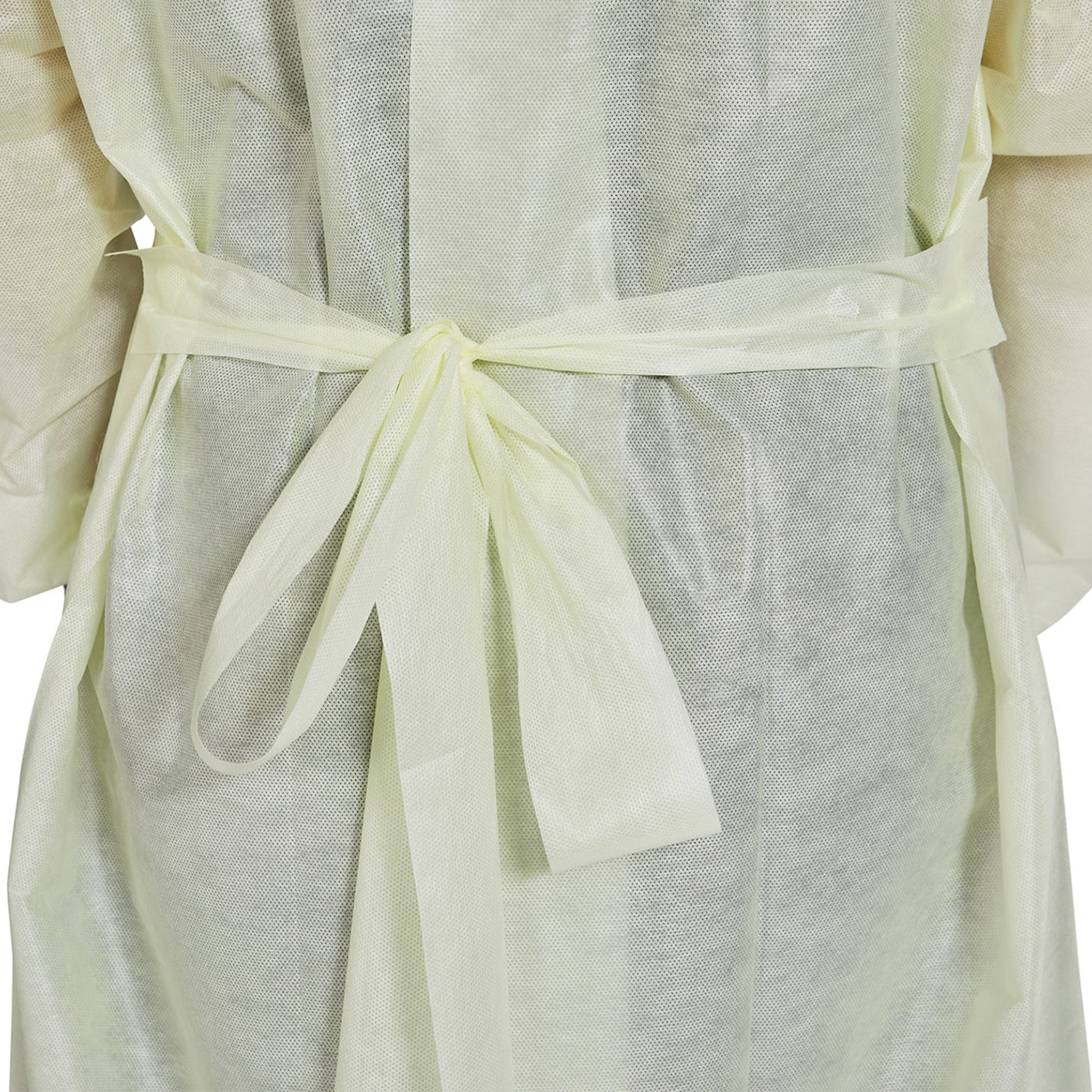 McKesson AAMI Level 2 Isolation Gown, Tie Neck Style, One Size Fits Most, Yellow