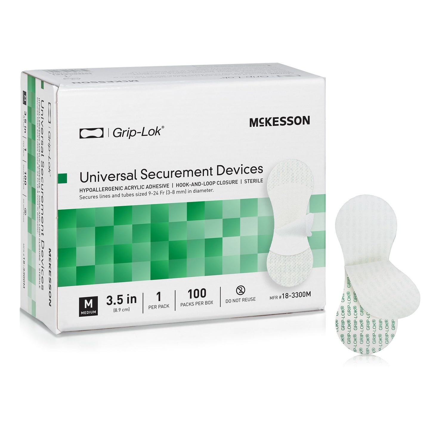 Catheter / Line Securement Device McKesson For IV lines, Surgical Drains, Catheter Tubes, Bedside Monitoring Equipment, Any Tube, Line or Catheter sized between 3 and 8 mm in Diameter that needs to be Secured