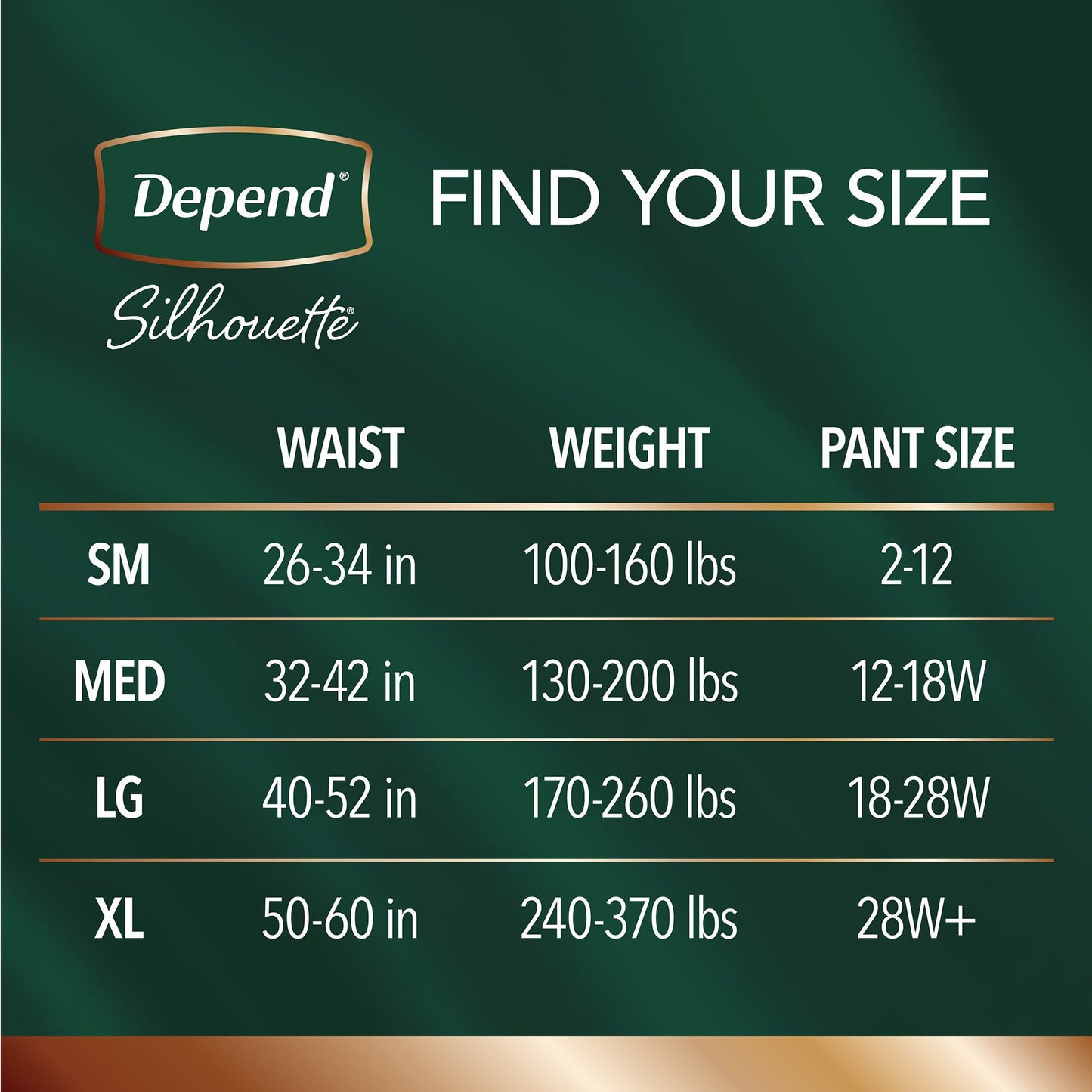 Depend® Silhouette® Maximum Absorbency Underwear, Extra Large