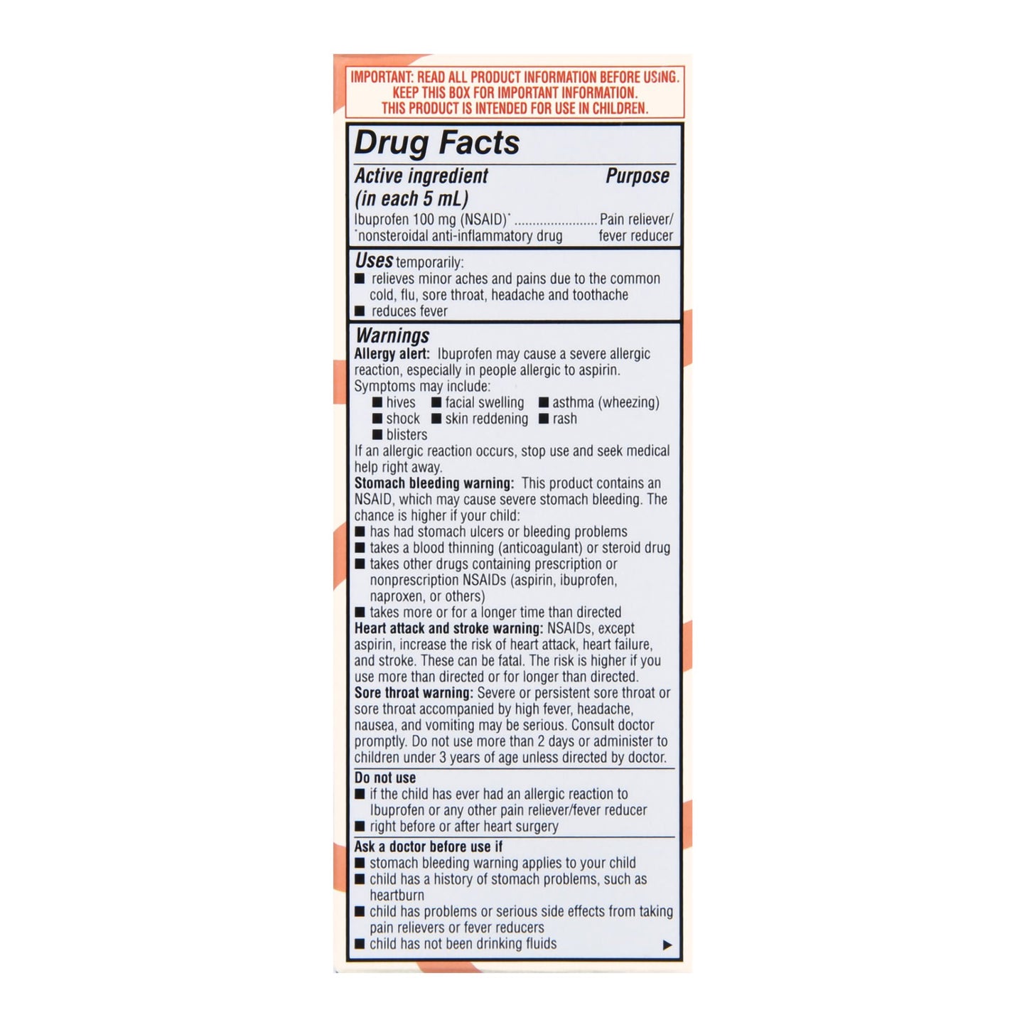 Foster & Thrive™ Ibuprofen Children's Pain Relief, Bubblegum Flavor