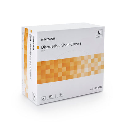 McKesson Shoe Cover, One Size Fits Most Shoe, High, Nonskid Sole, Blue