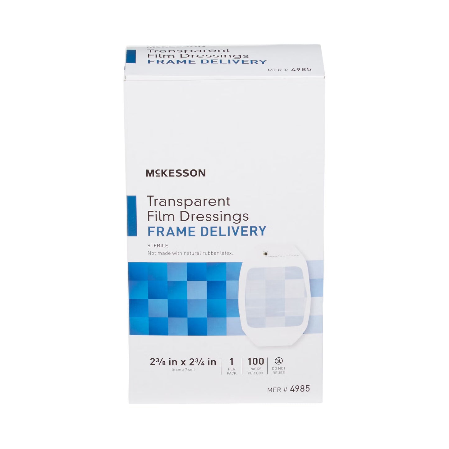 McKesson Octagonal Sterile Dressing with Frame-Style Delivery, 6 x 7 Centimeter