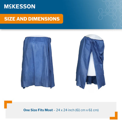 McKesson Strapless Exam Gown, One Size Fits Most, Blue, 2 x 2 Feet