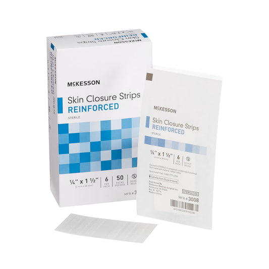 McKesson Skin Closure Reinforced Strip, 0.25 x 1.5 Inch