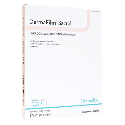 DermaFilm® Hydrocolloid Dressing, 6 x 7 Inch Sacral