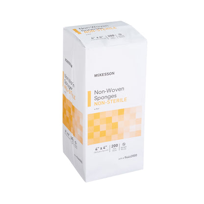 McKesson Nonwoven Sponge, 4 x 4 Inch, Four Ply