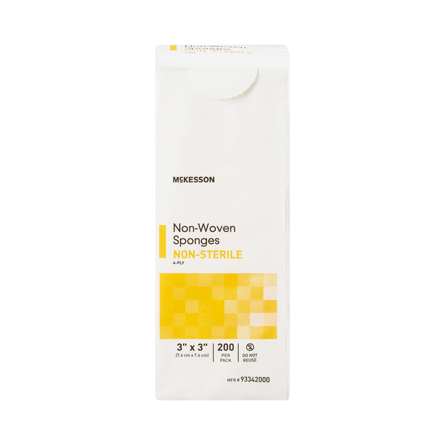 McKesson Nonwoven Sponge, 3 x 3 Inch, Four Ply