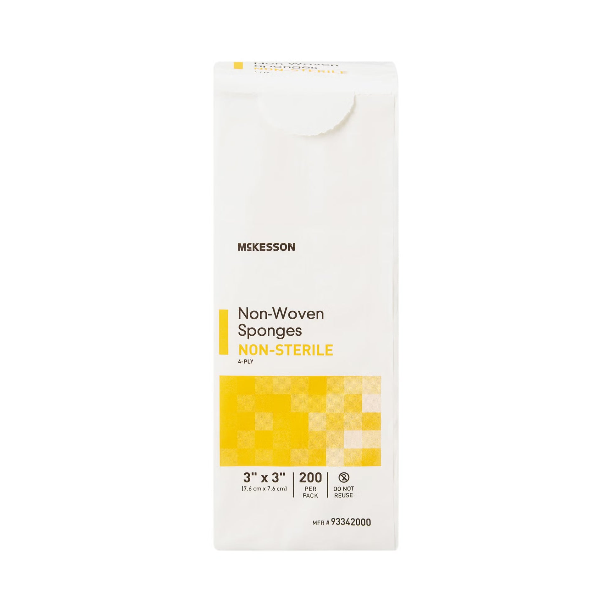 McKesson Nonwoven Sponge, 3 x 3 Inch, Four Ply