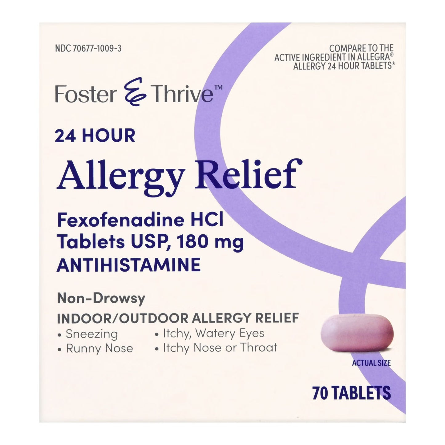 Foster & Thrive™ 24 Hour Allergy Relief Fexofenadine HCl USP 180 mg Tablets