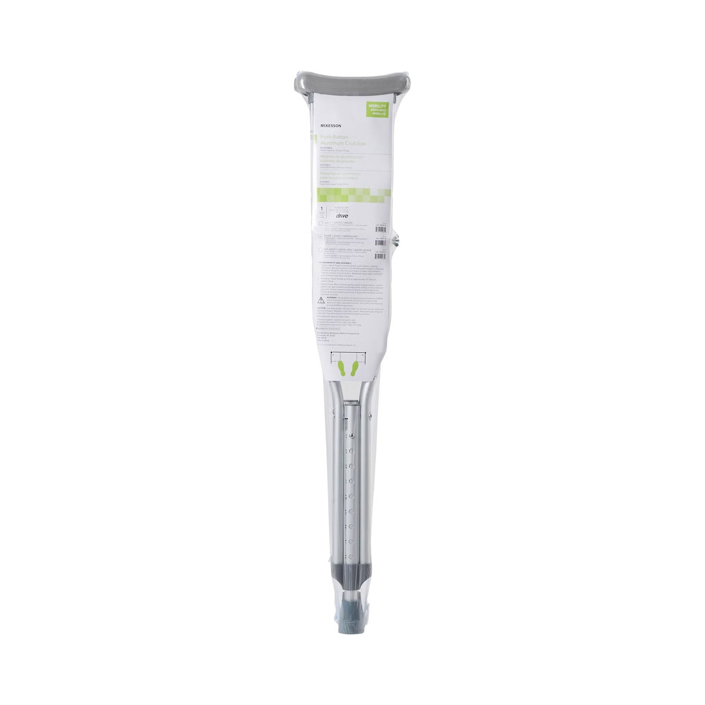 McKesson Underarm Crutches for Children 4'6" – 5'2"