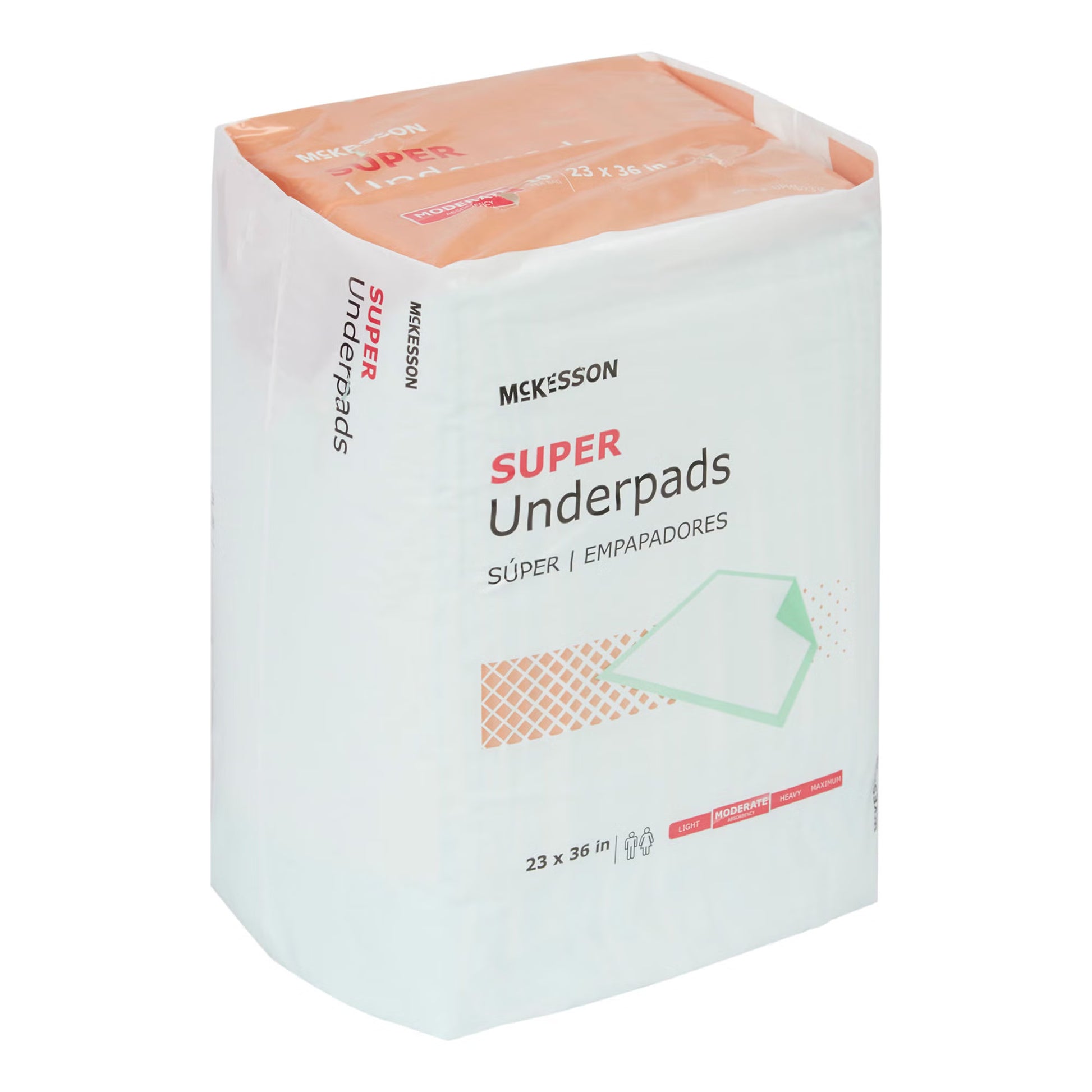 McKesson Super Moderate Absorbency Underpad, 23 x 36 Inch - 120 ct.