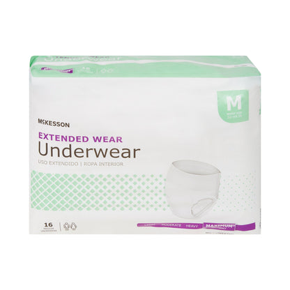 McKesson Extended Wear Maximum Absorbency Underwear, Medium