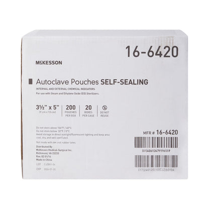 McKesson Sterilization Pouch, 3.5 x 5 Inch