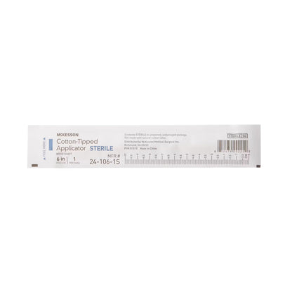 McKesson Sterile Swabsticks, Cotton Tip, 6 Inch Wood Shaft