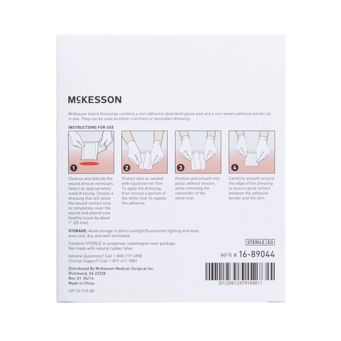McKesson Adhesive Dressing, 4 x 4 Inch