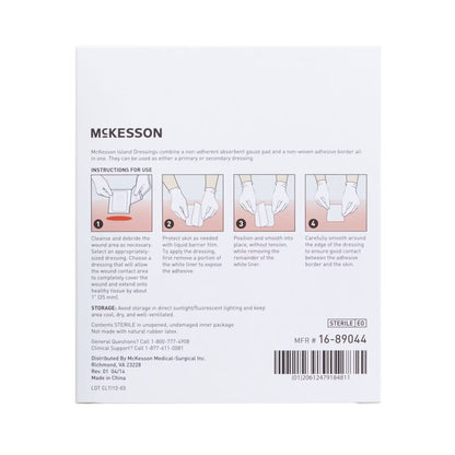 McKesson Adhesive Dressing, 4 x 4 Inch