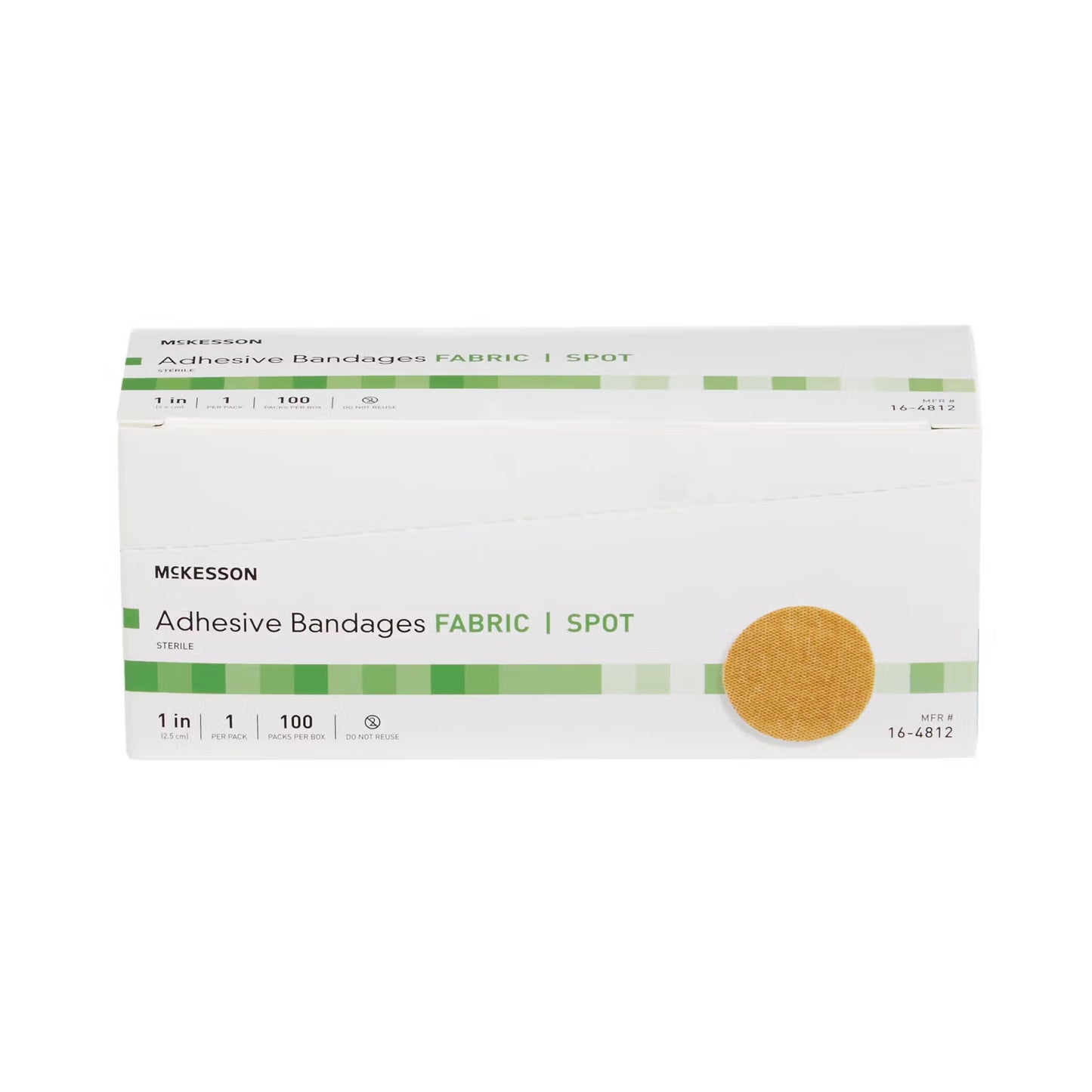 McKesson Round Tan Adhesive Spot Bandage, 1 Inch