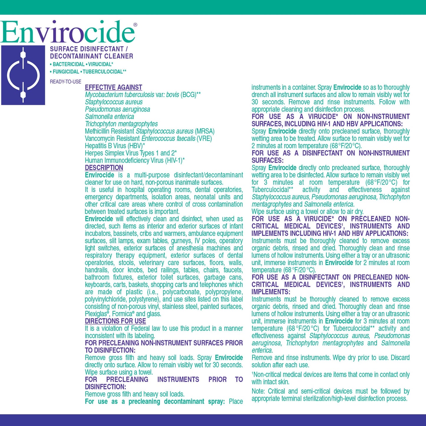 Envirocide® Surface Disinfectant Cleaner