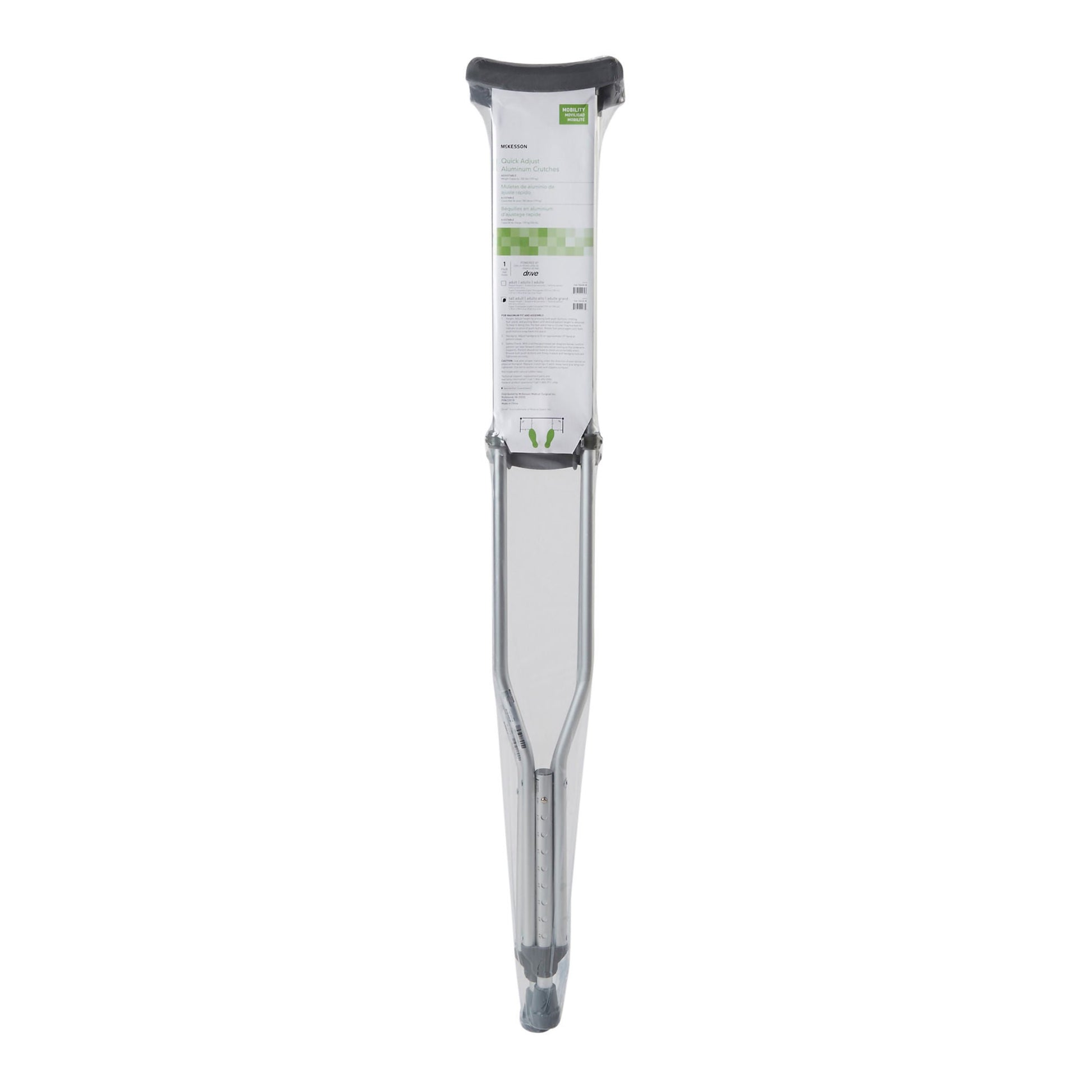 McKesson Underarm Crutches for Adults 5'10" – 6'6"